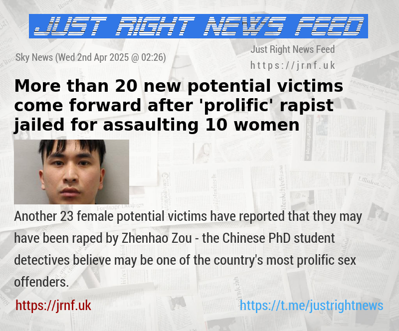 More than 20 new potential victims come forward after ’prolific’ rapist jailed for assaulting 10 women