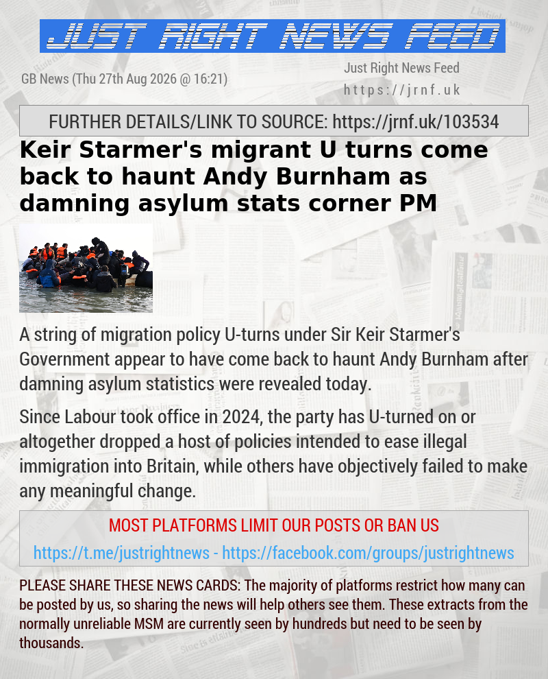 Keir Starmer’s migrant U—turns come back to haunt Andy Burnham as damning asylum stats corner PM