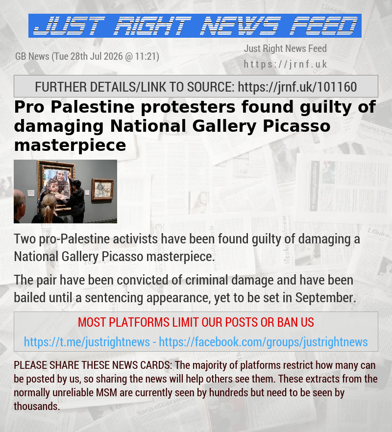 Pro—Palestine protesters found guilty of damaging National Gallery Picasso masterpiece