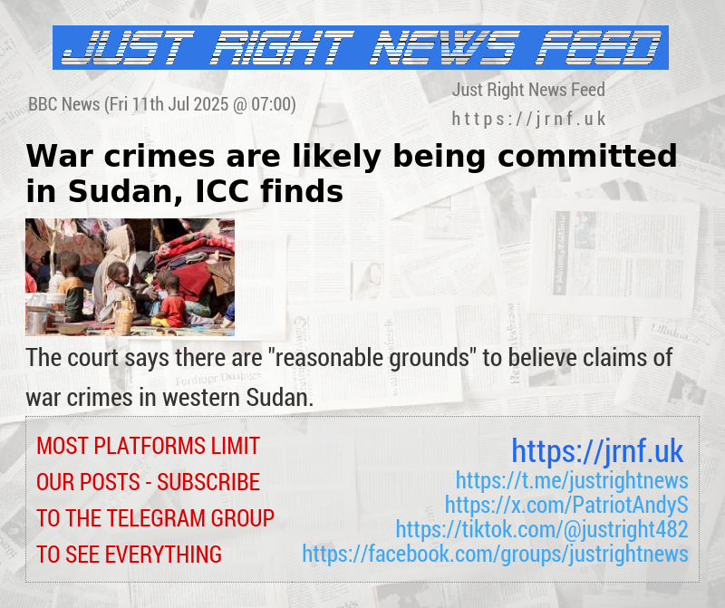 War crimes are likely being committed in Sudan, ICC finds