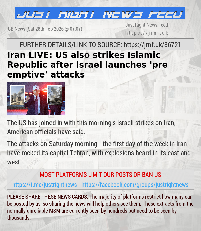 Iran LIVE: US also strikes Islamic Republic after Israel launches ’pre—emptive’ attacks