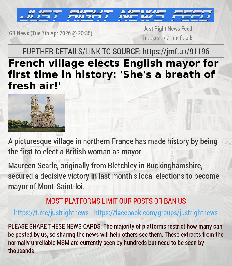 French village elects English mayor for first time in history: ’She’s a breath of fresh air!’