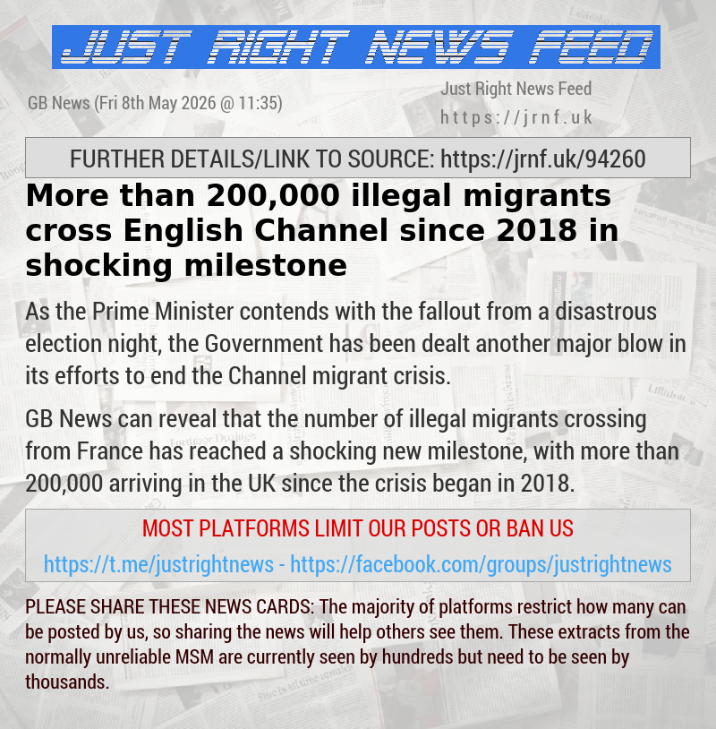 More than 200,000 illegal migrants cross English Channel since 2018 in shocking milestone