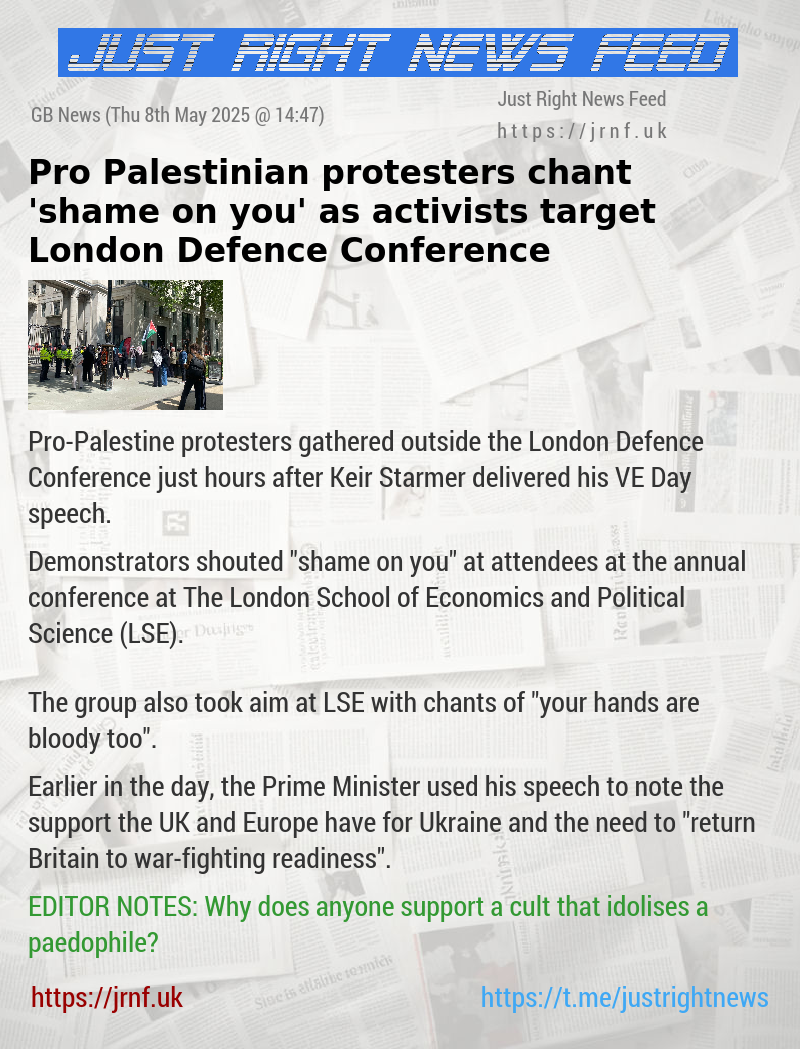Pro—Palestinian protesters chant ’shame on you’ as activists target London Defence Conference