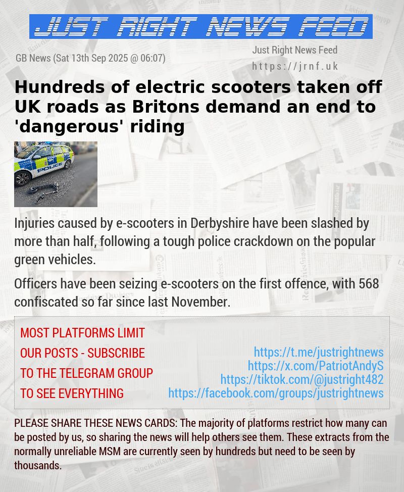 Hundreds of electric scooters taken off UK roads as Britons demand an end to ’dangerous’ riding