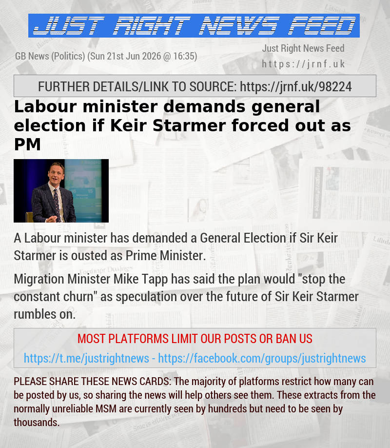Labour minister demands general election if Keir Starmer forced out as PM