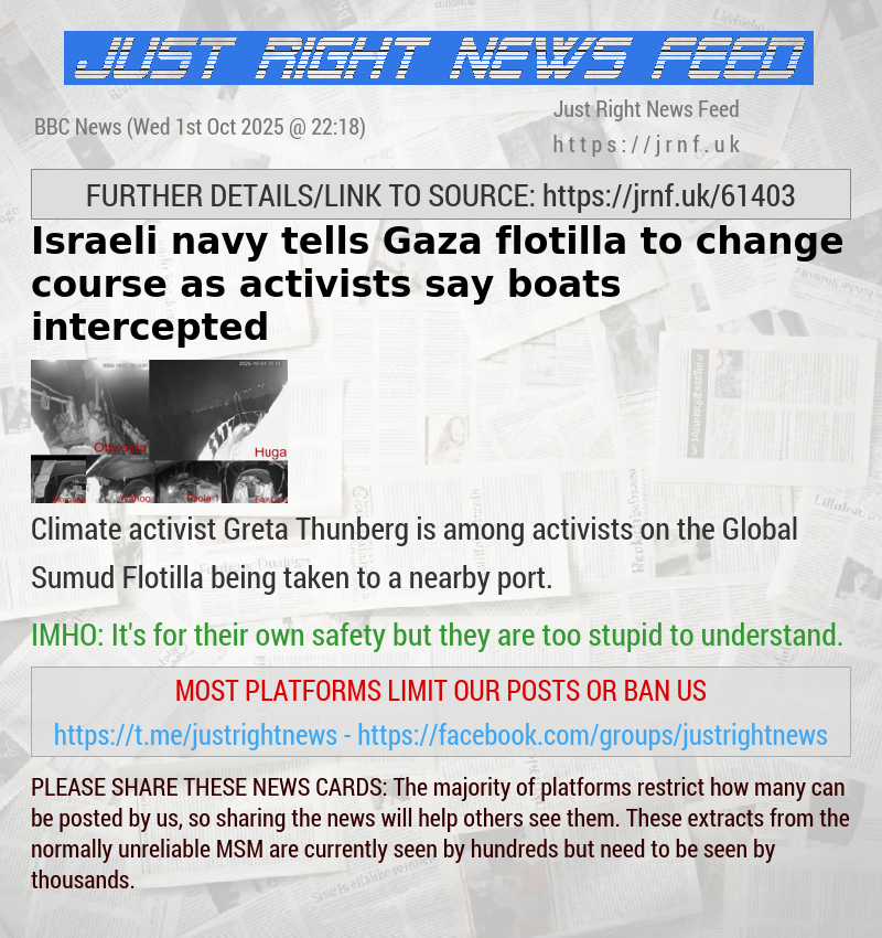 Israeli navy tells Gaza flotilla to change course as activists say boats intercepted