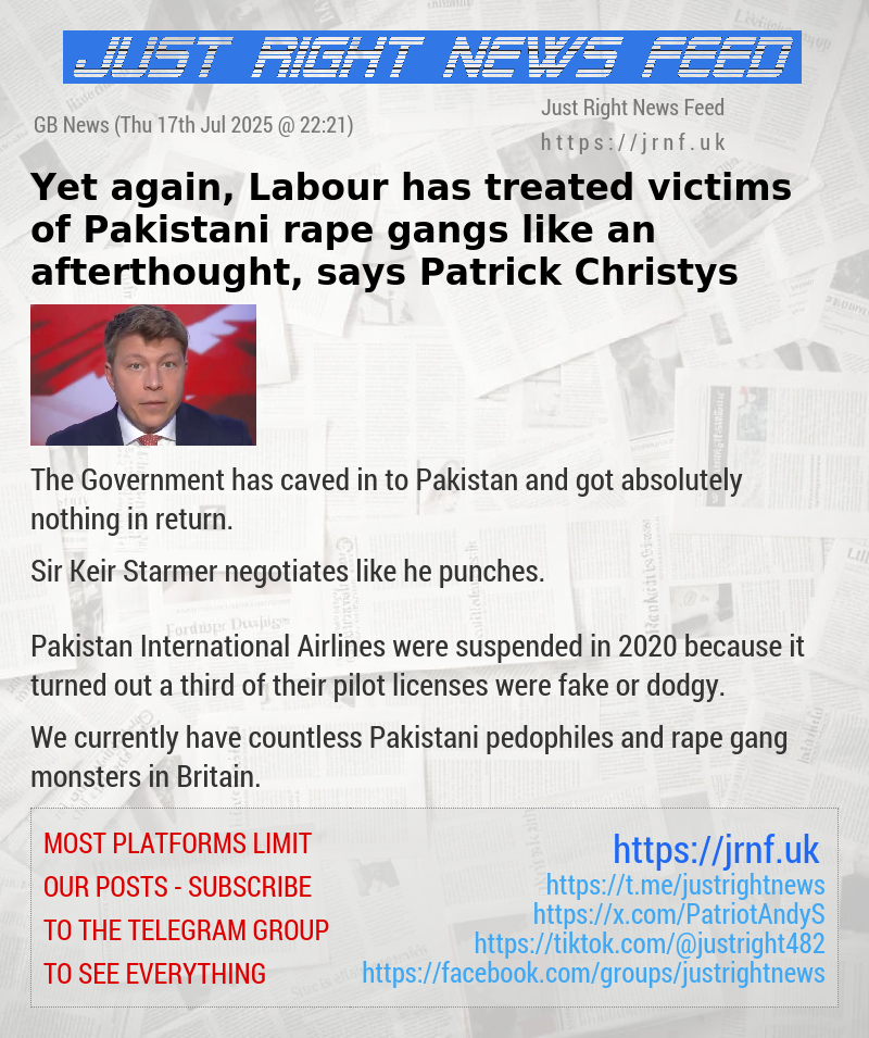 Yet again, Labour has treated victims of Pakistani rape gangs like an afterthought, says Patrick Christys