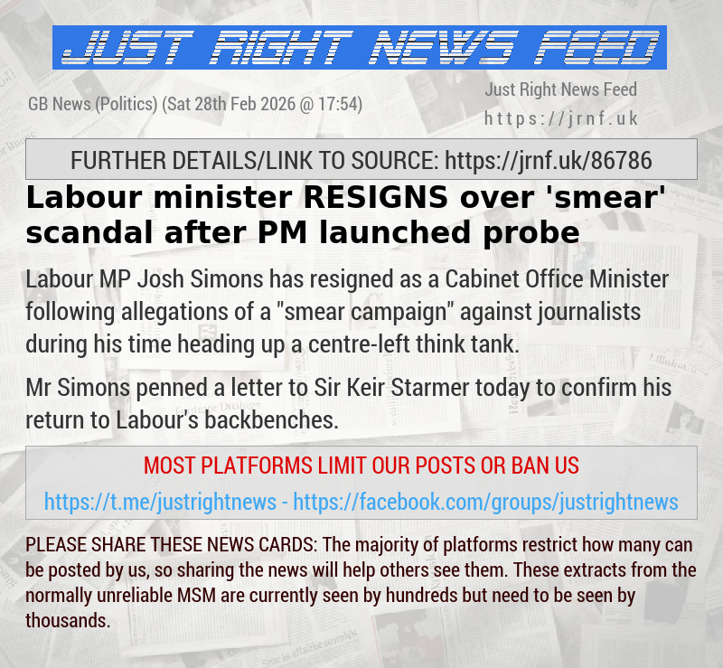 Labour minister RESIGNS over ’smear’ scandal after PM launched probe