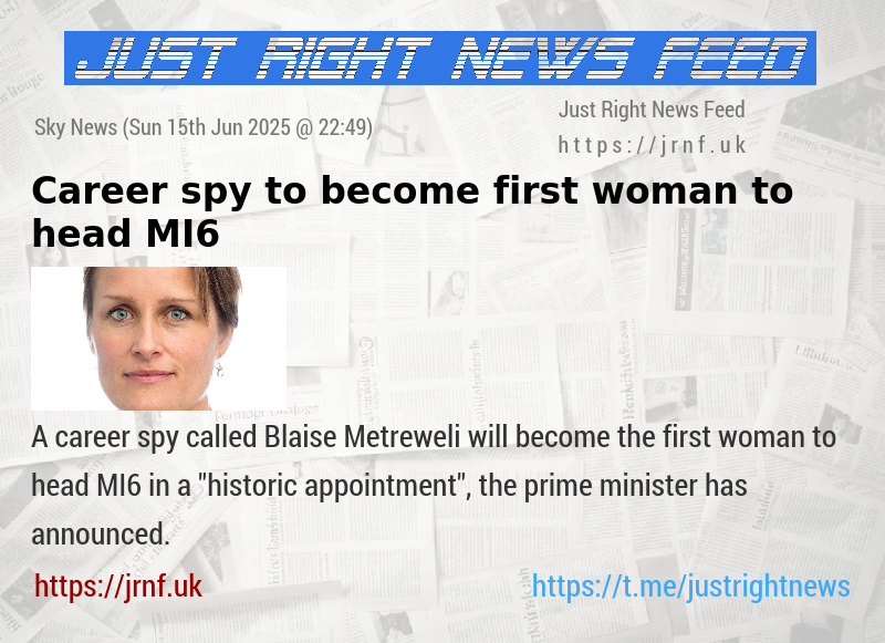 Career spy to become first woman to head MI6