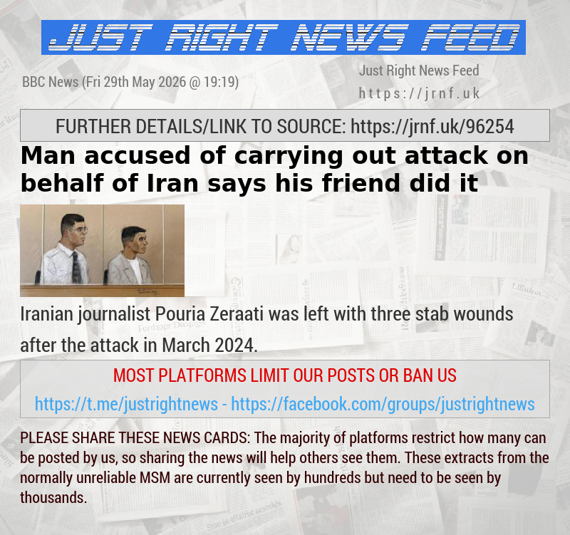 Man accused of carrying out attack on behalf of Iran says his friend did it