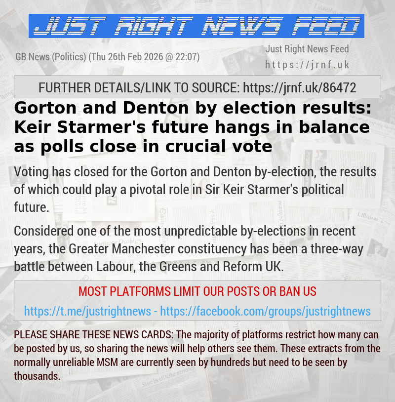 Gorton and Denton by—election results: Keir Starmer’s future hangs in balance as polls close in crucial vote