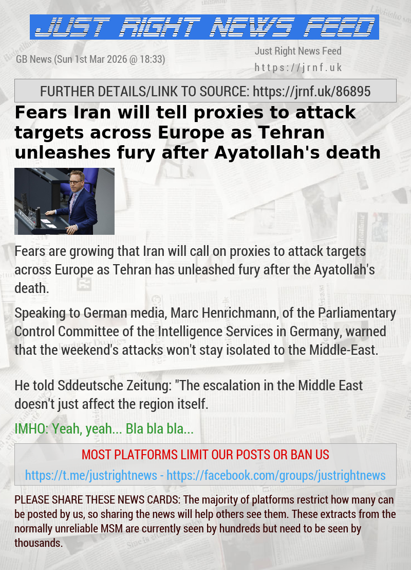 Fears Iran will tell proxies to attack targets across Europe as Tehran unleashes fury after Ayatollah’s death