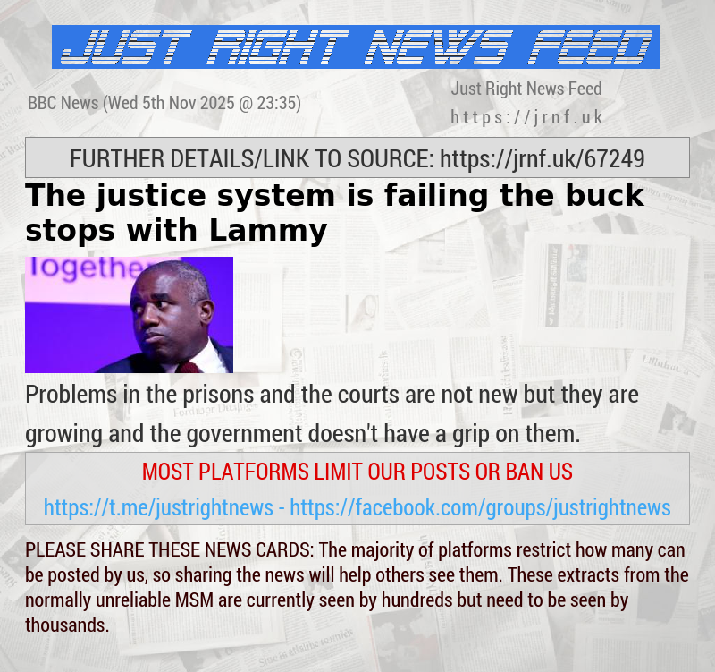 The justice system is failing — the buck stops with Lammy