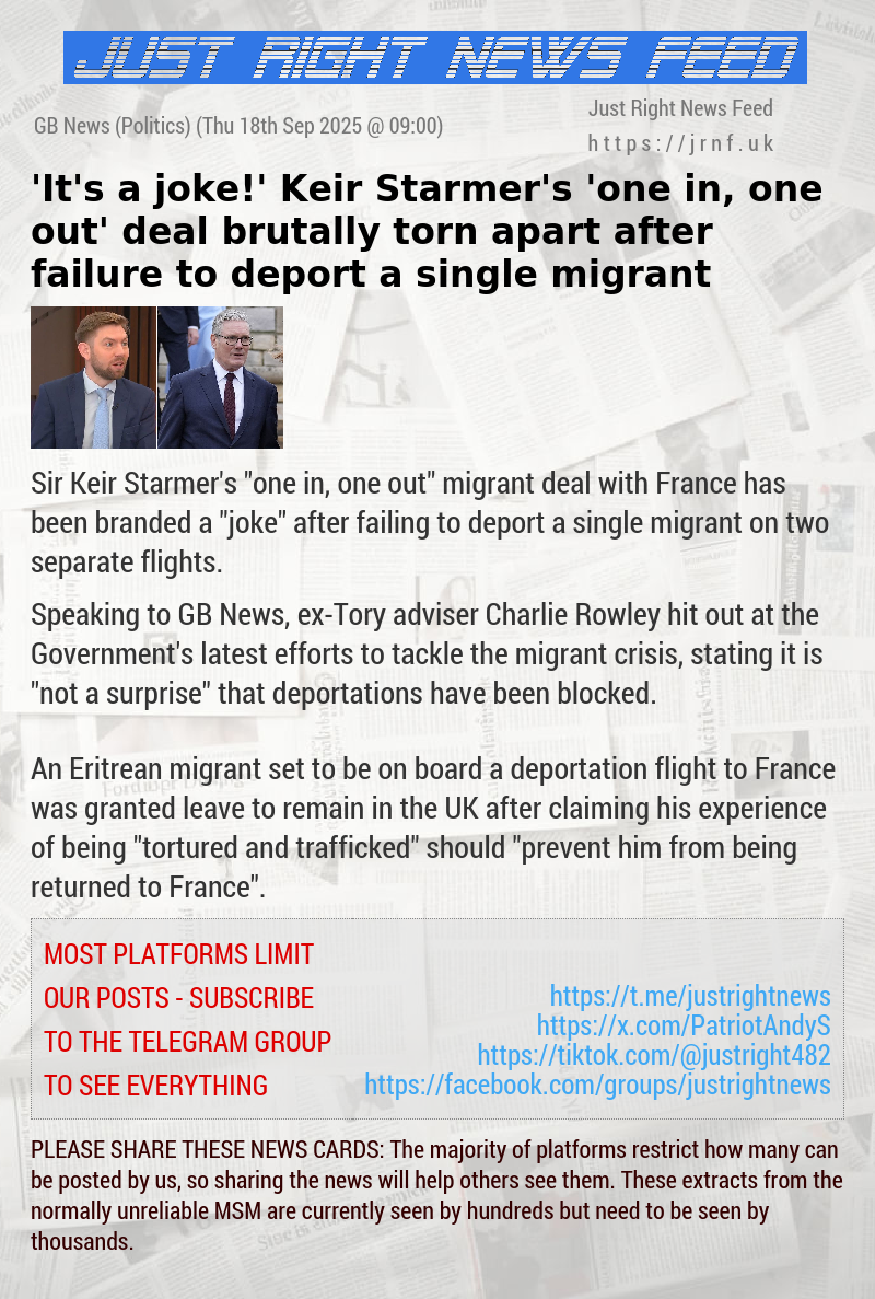 ’It’s a joke!’ Keir Starmer’s ’one in, one out’ deal brutally torn apart after failure to deport a single migrant