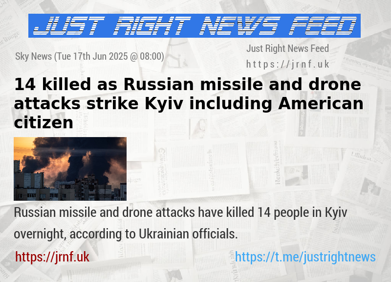 14 killed as Russian missile and drone attacks strike Kyiv — including American citizen