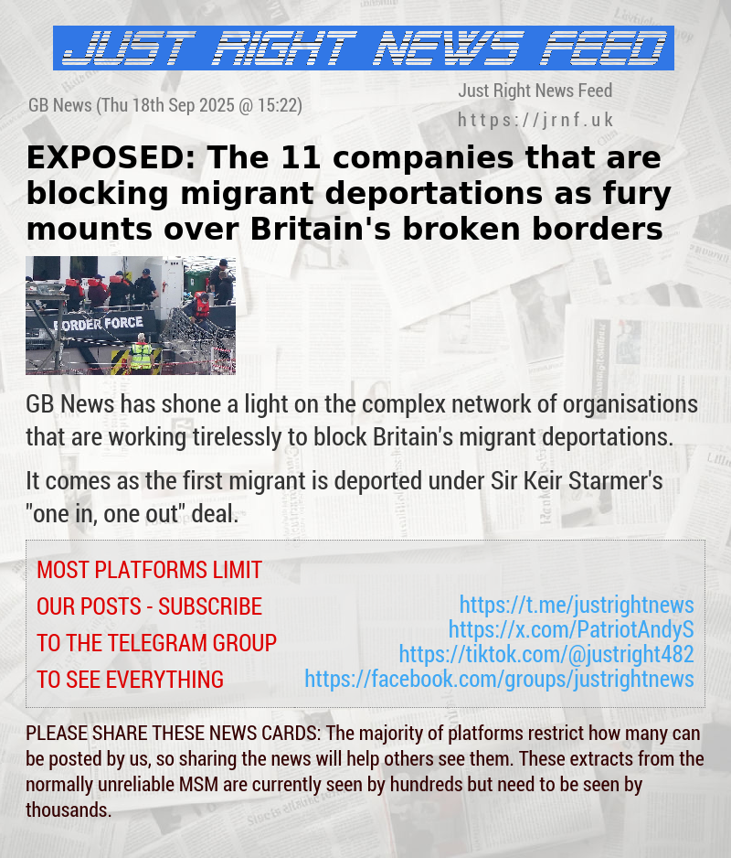 EXPOSED: The 11 companies that are blocking migrant deportations as fury mounts over Britain’s broken borders