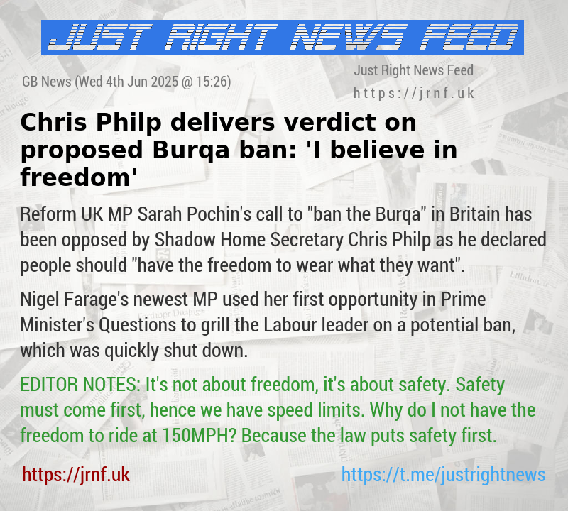 Chris Philp delivers verdict on proposed Burqa ban: ’I believe in freedom’