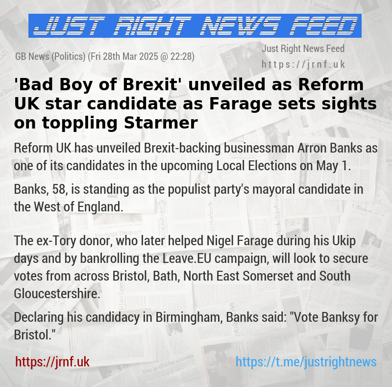 ’Bad Boy of Brexit’ unveiled as Reform UK star candidate as Farage sets sights on toppling Starmer