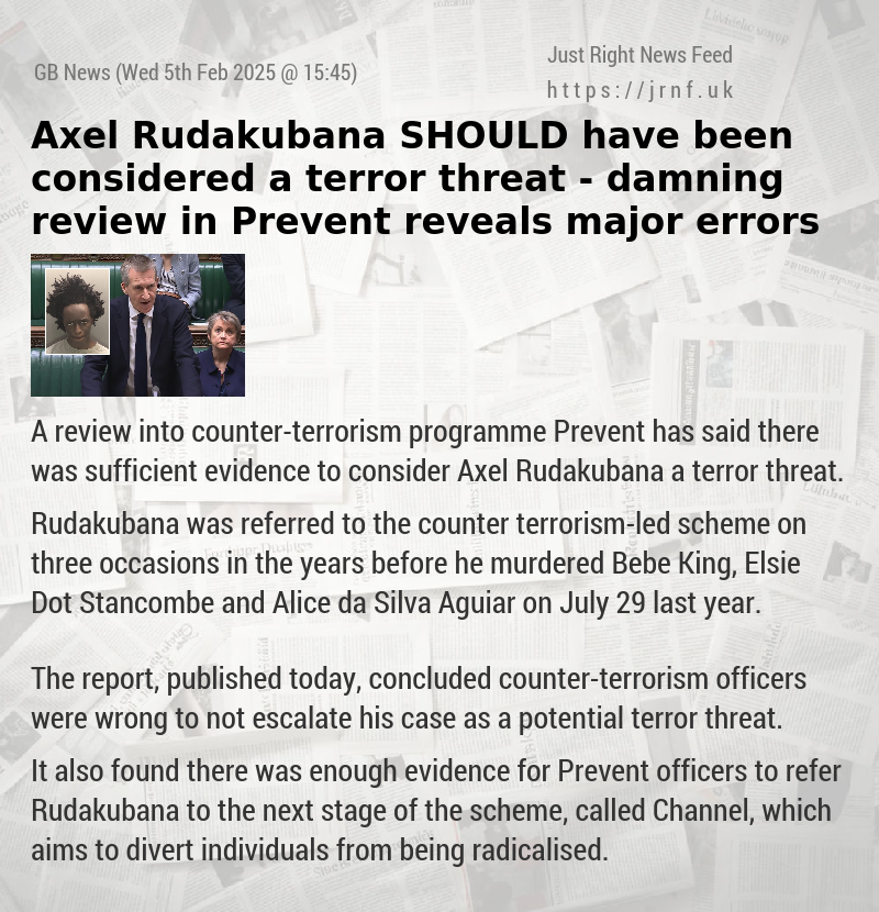 Axel Rudakubana SHOULD have been considered a terror threat — damning review in Prevent reveals major errors