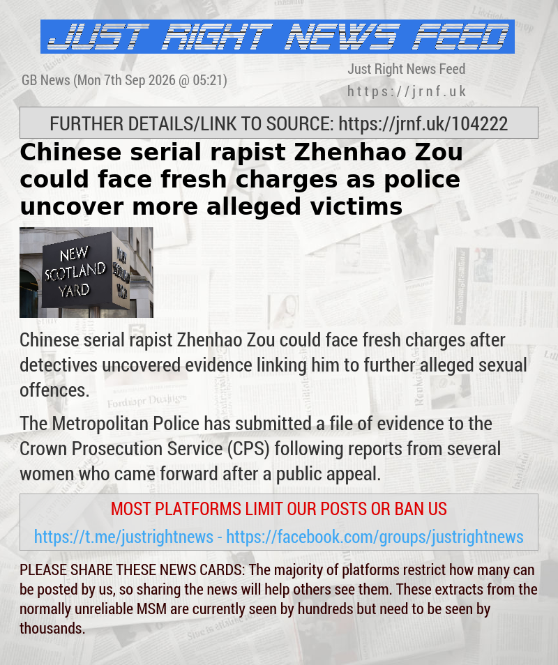 Chinese serial rapist Zhenhao Zou could face fresh charges as police uncover more alleged victims
