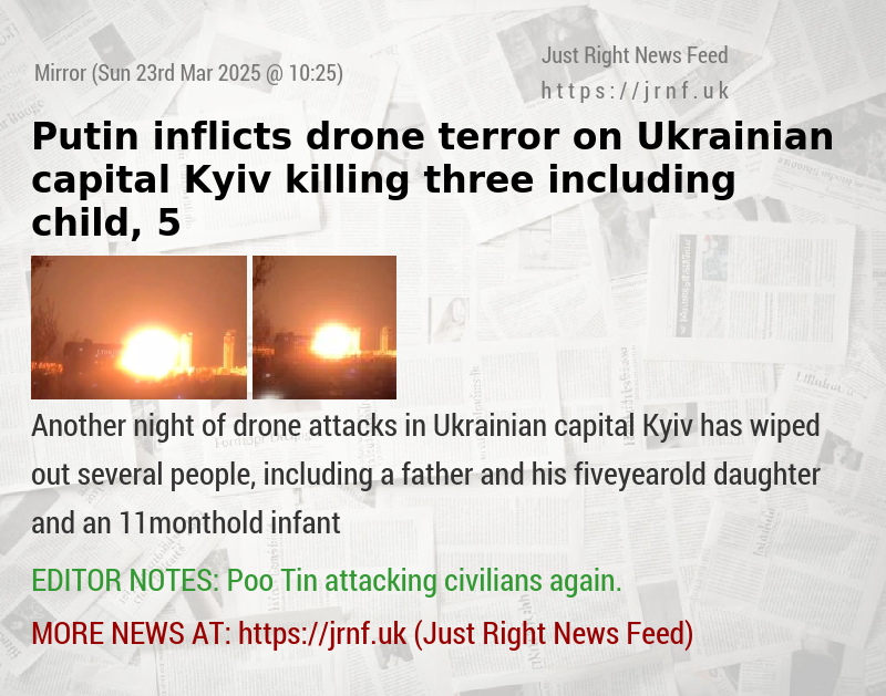 Putin inflicts drone terror on Ukrainian capital Kyiv killing three including child, 5