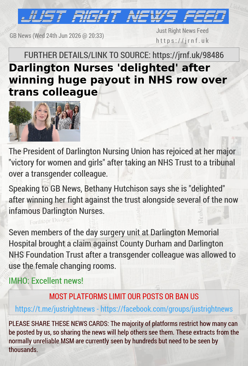 Darlington Nurses ’delighted’ after winning huge payout in NHS row over trans colleague