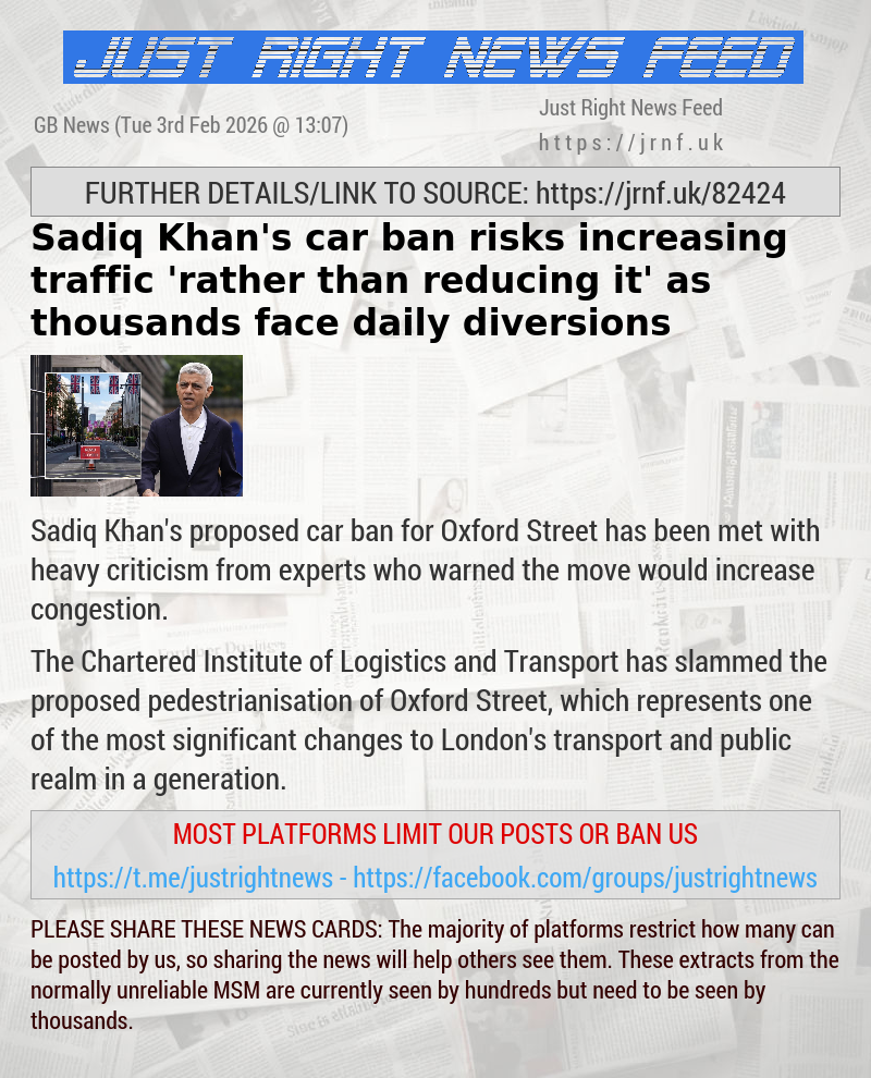 Sadiq Khan’s car ban risks increasing traffic ’rather than reducing it’ as thousands face daily diversions