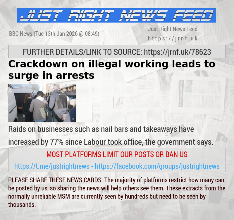 Crackdown on illegal working leads to surge in arrests