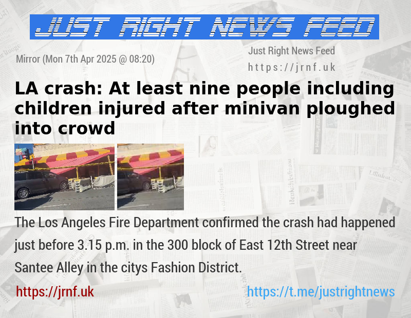 LA crash: At least nine people including children injured after minivan ploughed into crowd
