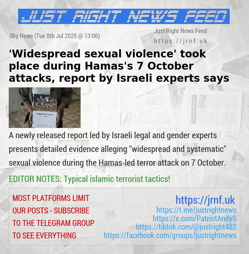 ’Widespread sexual violence’ took place during Hamas’s 7 October attacks, report by Israeli experts says 
