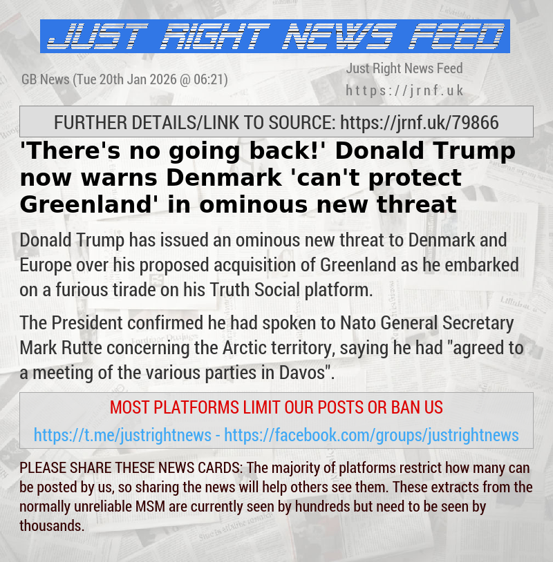 ’There’s no going back!’ Donald Trump now warns Denmark ’can’t protect Greenland’ in ominous new threat
