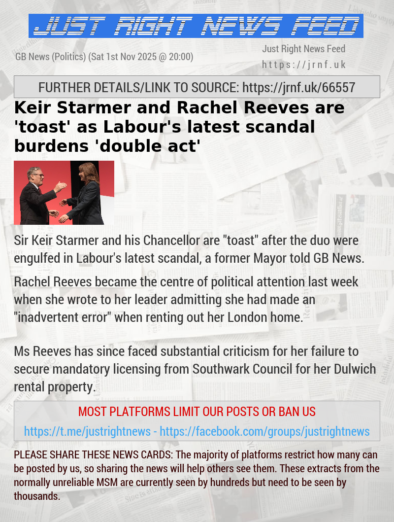 Keir Starmer and Rachel Reeves are ’toast’ as Labour’s latest scandal burdens ’double act’
