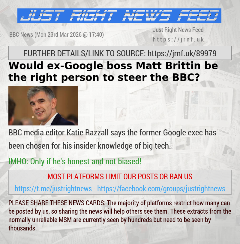 Would ex—Google boss Matt Brittin be the right person to steer the BBC?