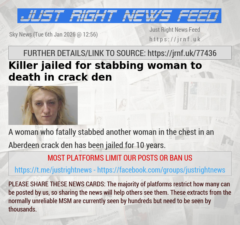 Killer jailed for stabbing woman to death in crack den