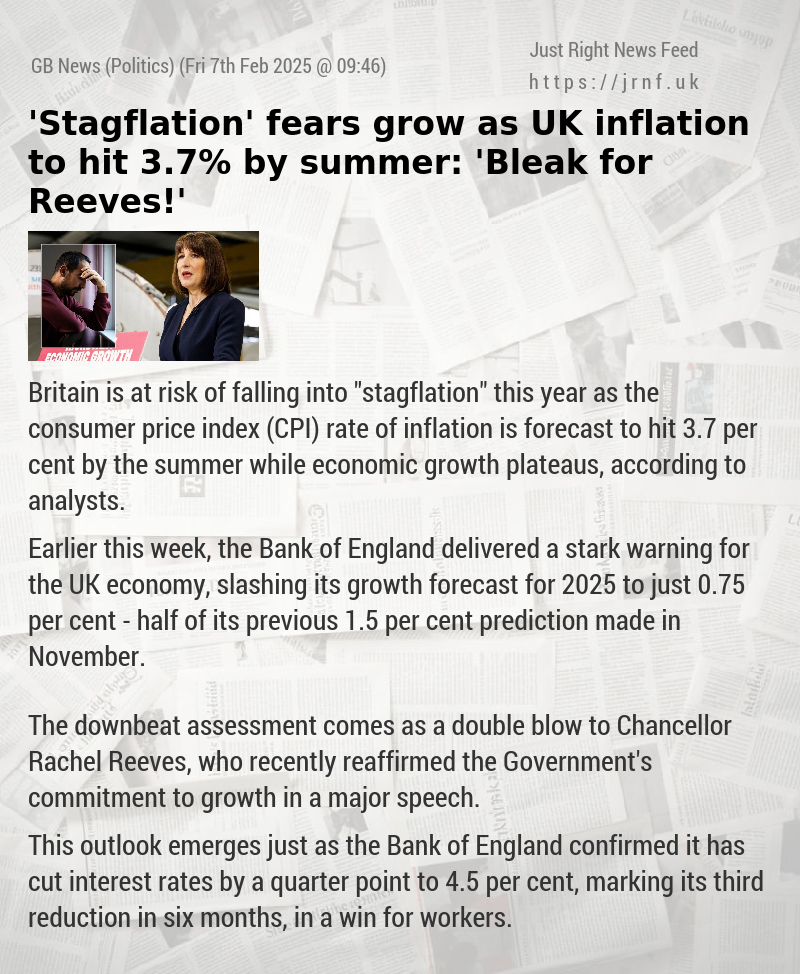 ’Stagflation’ fears grow as UK inflation to hit 3.7% by summer: ’Bleak for Reeves!’