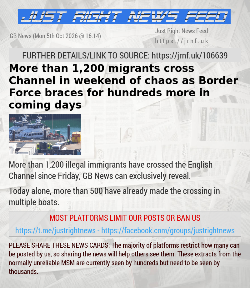 More than 1,200 migrants cross Channel in weekend of chaos as Border Force braces for hundreds more in coming days