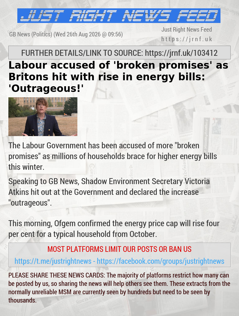 Labour accused of ’broken promises’ as Britons hit with rise in energy bills: ’Outrageous!’