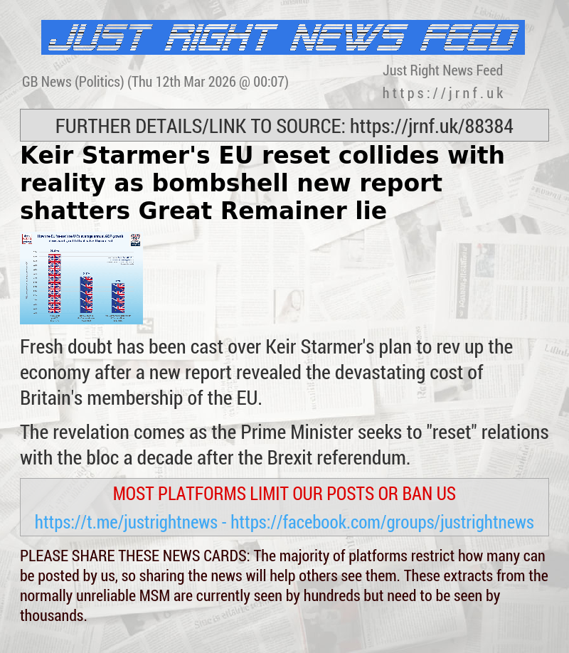 Keir Starmer’s EU reset collides with reality as bombshell new report shatters Great Remainer lie