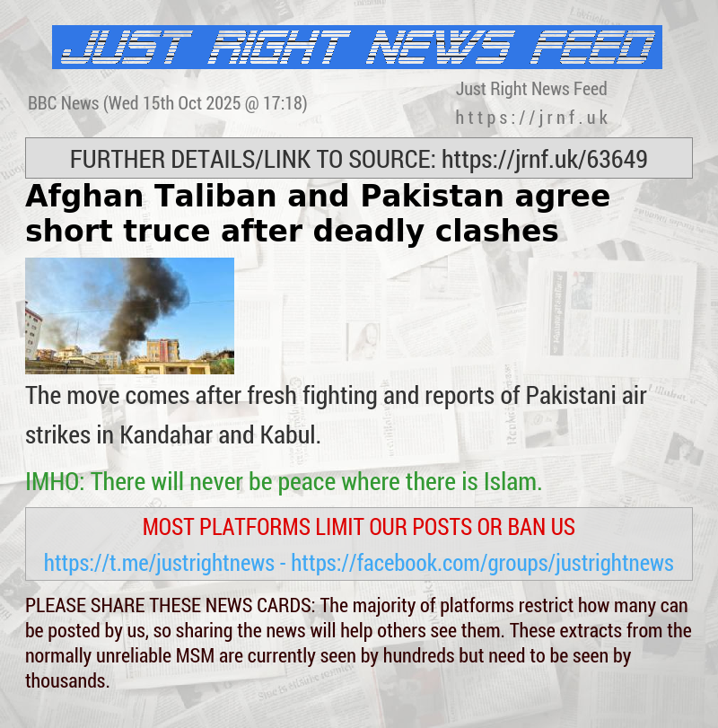 Afghan Taliban and Pakistan agree short truce after deadly clashes