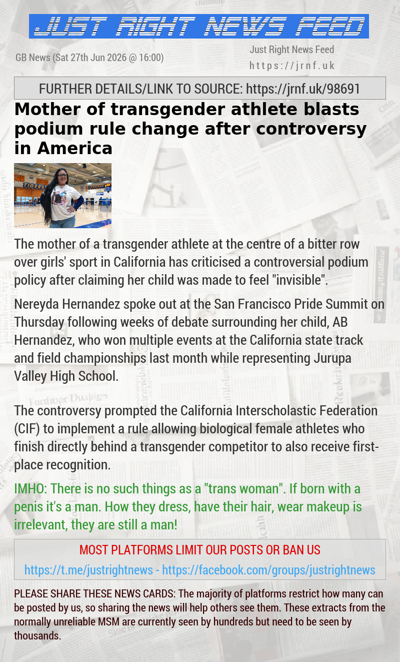 Mother of transgender athlete blasts podium rule change after controversy in America