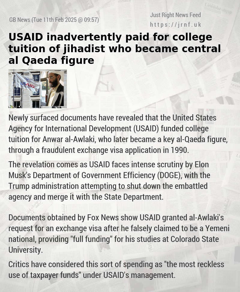 USAID inadvertently paid for college tuition of jihadist who became central al Qaeda figure