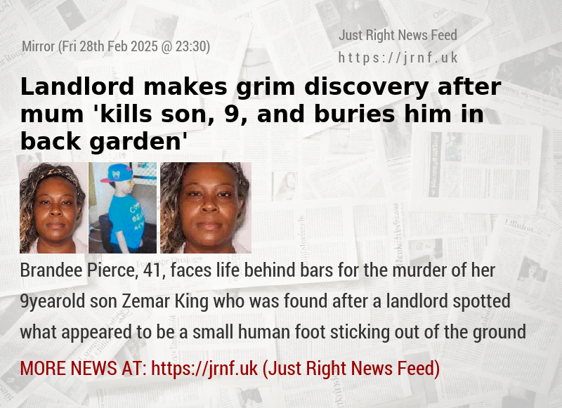 Landlord makes grim discovery after mum ’kills son, 9, and buries him in back garden’