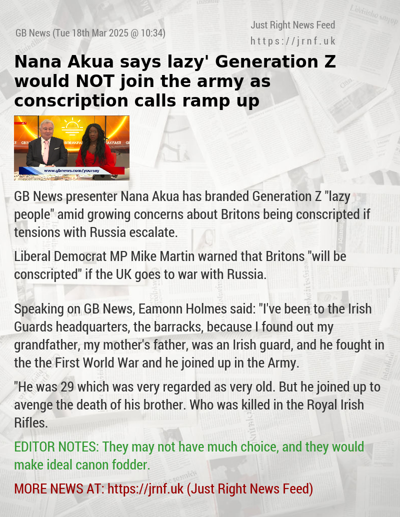 Nana Akua says ‘lazy’ Generation—Z would NOT join the army as conscription calls ramp up