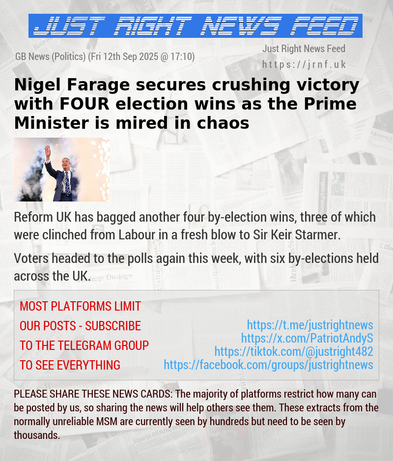 Nigel Farage secures crushing victory with FOUR election wins as the Prime Minister is mired in chaos