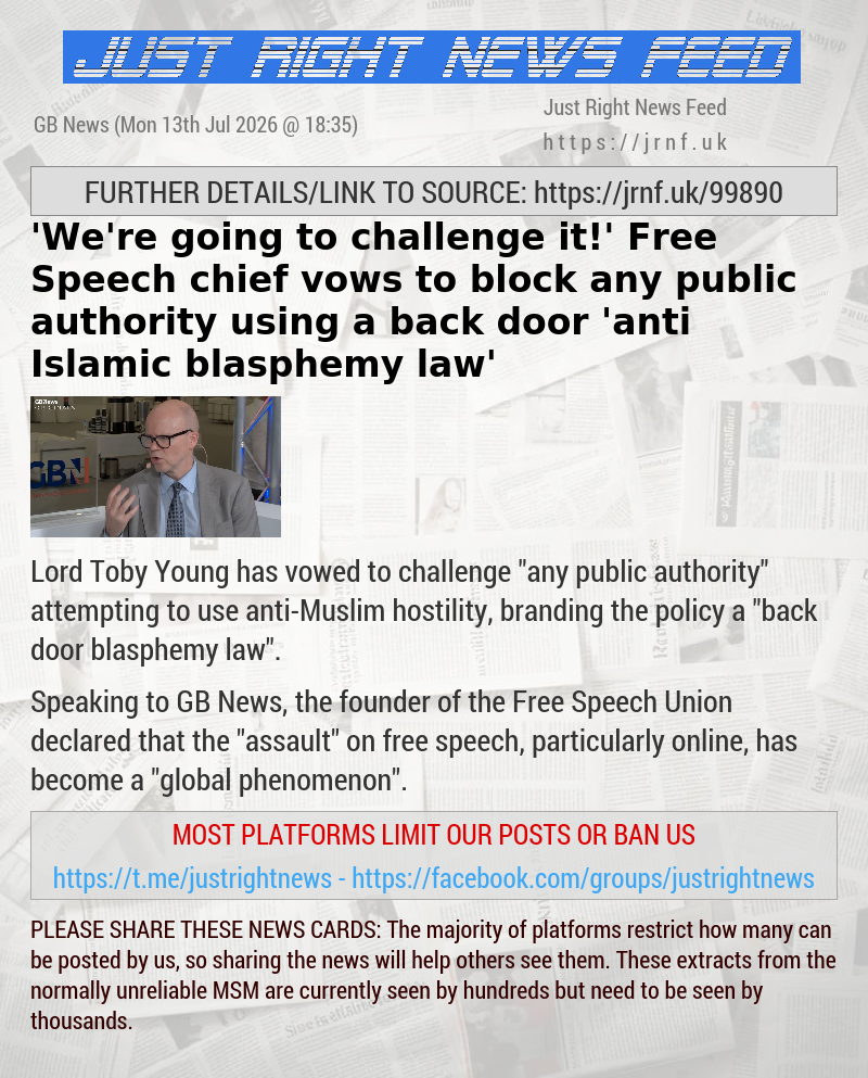 ’We’re going to challenge it!’ Free Speech chief vows to block any public authority using a back door ’anti—Islamic blasphemy law’