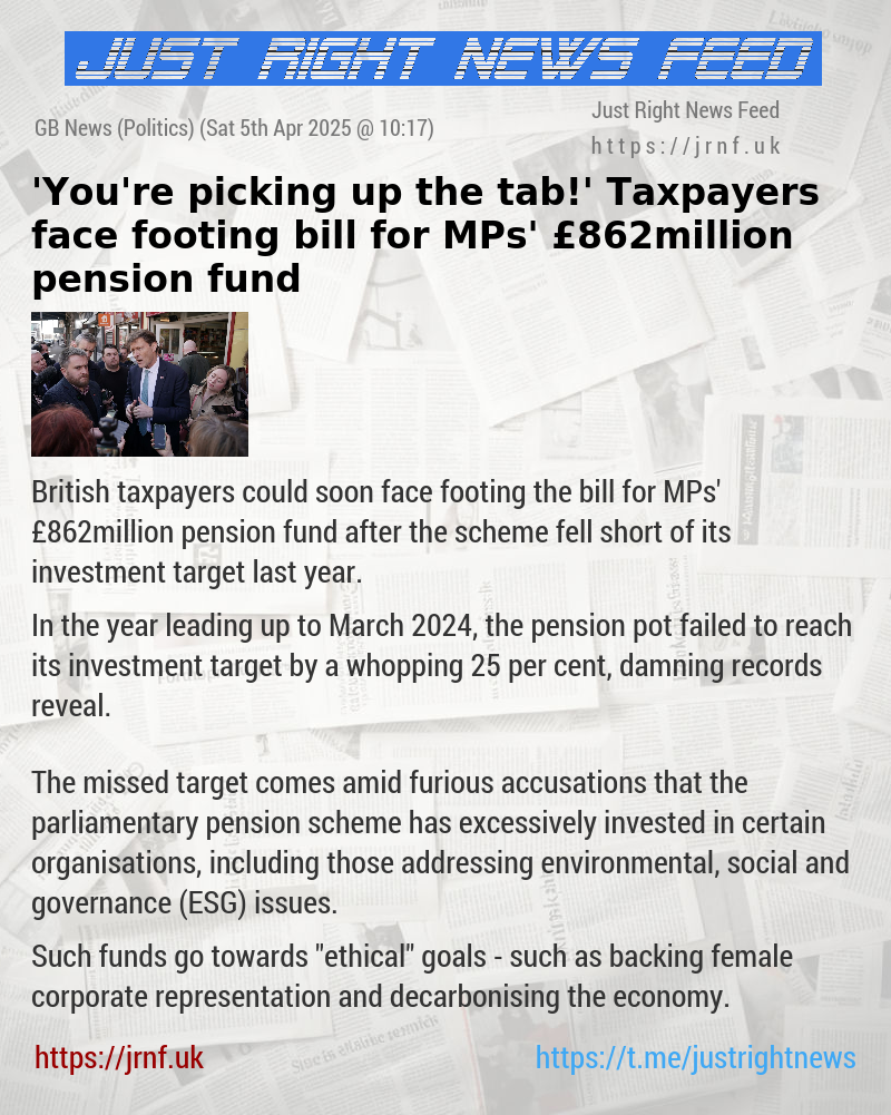 ’You’re picking up the tab!’ Taxpayers face footing bill for MPs’ £862million pension fund