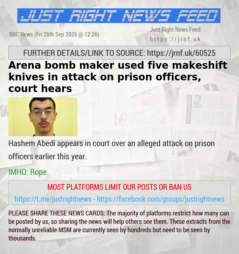 Arena bomb maker used five makeshift knives in attack on prison officers, court hears