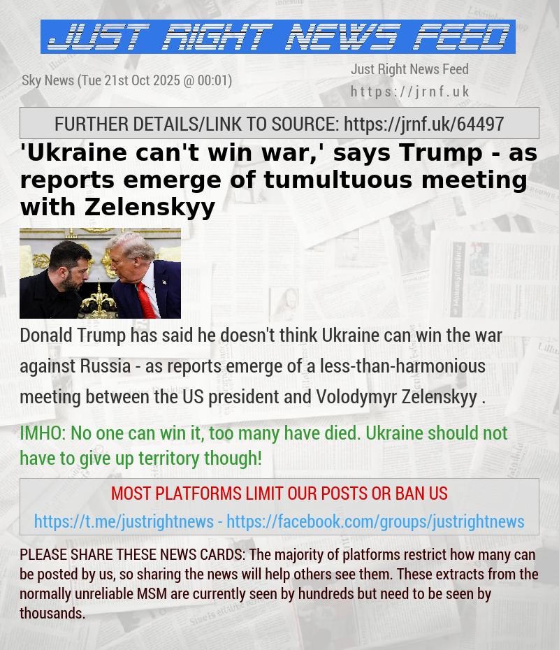 ’Ukraine can’t win war,’ says Trump — as reports emerge of tumultuous meeting with Zelenskyy