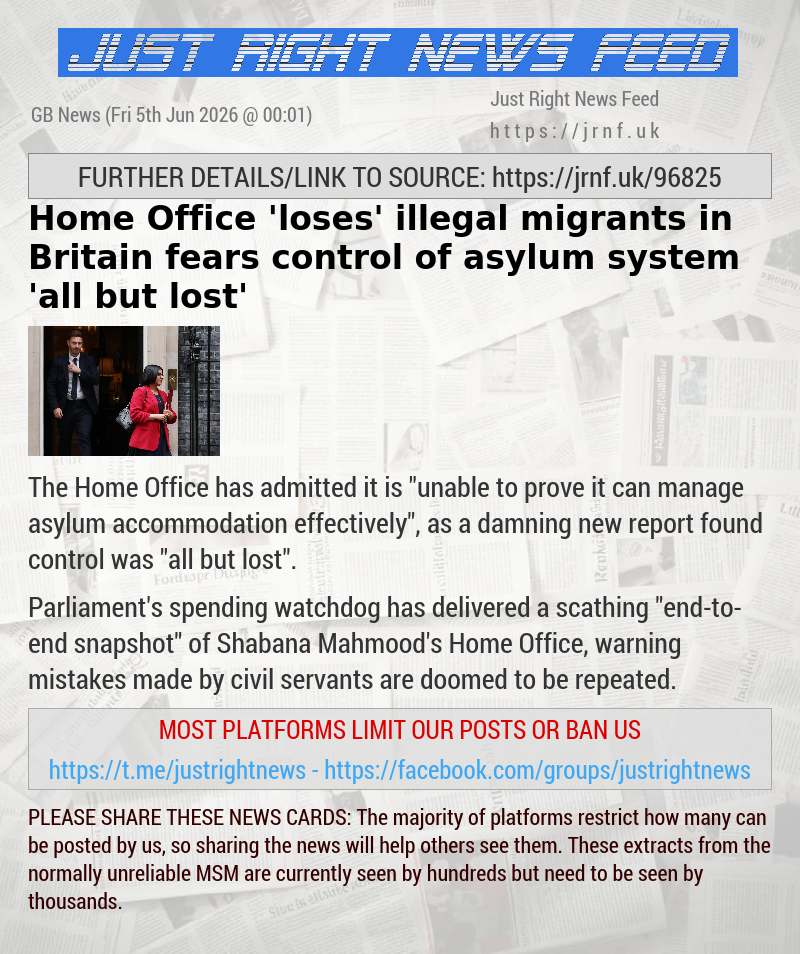 Home Office ’loses’ illegal migrants in Britain — fears control of asylum system ’all but lost’